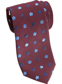 Joseph Abboud Burgundy Floral Narrow Tie