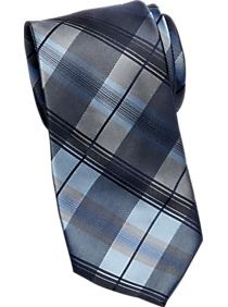 Calvin Klein Navy Plaid Narrow Tie