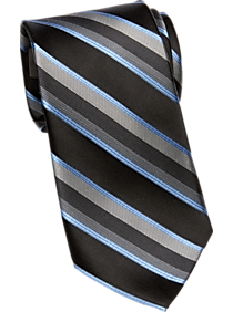 Calvin Klein Black & Navy Stripe Narrow Tie