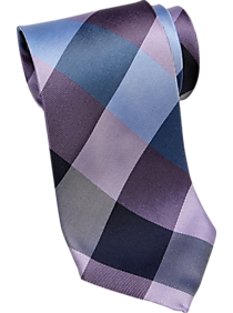 Calvin Klein Purple Plaid Narrow Tie