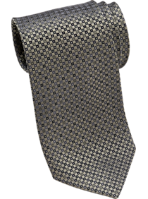Calvin Klein Olive Mini Check Narrow Tie