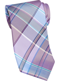 Tommy Hilfiger Purple Plaid Narrow Tie