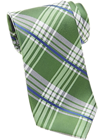 Tommy Hilfiger Green Plaid Narrow Tie