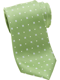 Tommy Hilfiger Green Geometric Dot Narrow Tie