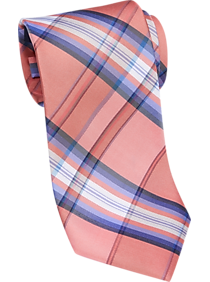 Tommy Hilfiger Pink Plaid Narrow Tie