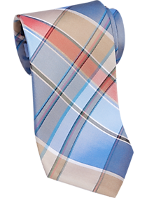 Tommy Hilfiger Blue & Orange Plaid Narrow Tie