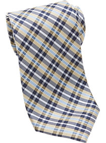 Tommy Hilfiger Yellow Plaid Narrow Tie