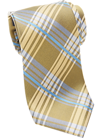 Tommy Hilfiger Yellow Plaid Narrow Tie