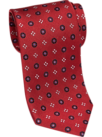 Tommy Hilfiger Red Geometric Narrow Tie