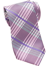 Tommy Hilfiger Pink Plaid Narrow Tie