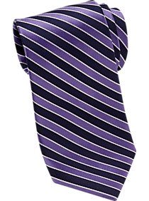Tommy Hilfiger Purple & Navy Stripe Narrow Tie
