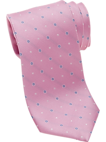Tommy Hilfiger Pink Geometric Narrow Tie