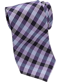 Tommy Hilfiger Purple Check Narrow Tie