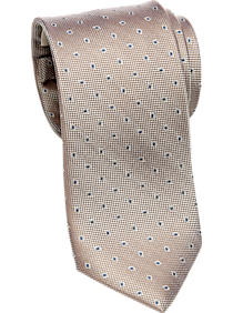 Joseph Abboud Taupe & Blue Square Narrow Tie