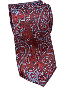 Joseph Abboud Burgundy & Blue Paisley Narrow Tie