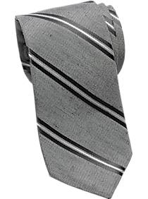 Joseph Abboud Gray Stripe Narrow Tie