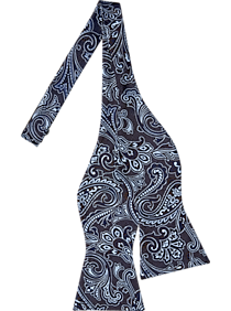 Tommy Hilfiger Brown Floral Paisley Self-Tie Bow Tie