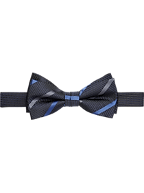 Calvin Klein Navy Stripe Small Pre-Tied Bow Tie