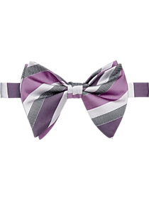 Calvin Klein Purple Stripe Large Bow Tie