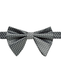 Calvin Klein Gray Check Large Bow Tie