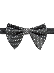 Calvin Klein Gray Check Large Bow Tie