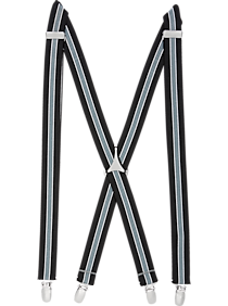 Egara Black Stripe Clip Suspenders