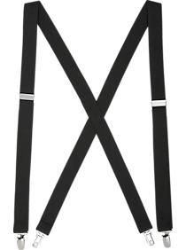 Men's Wearhouse Black Woven Patterned Convertible Suspenders
