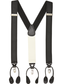 Black Striped Convertible Suspenders