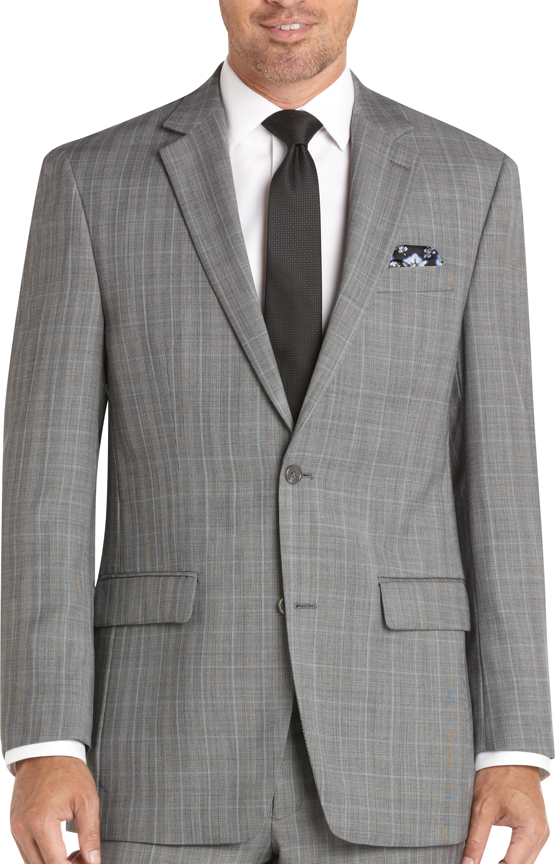 Bill Blass Gray Plaid Suit Separates Coat (Outlet)
