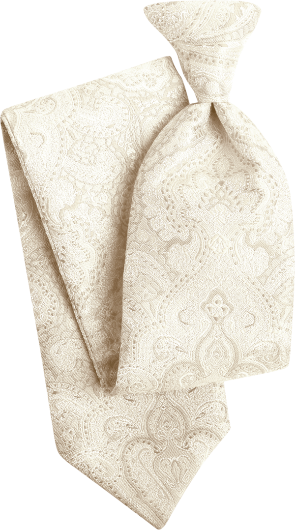 Duet Ivory Paisley Euro Tie (8816DPIVR)
