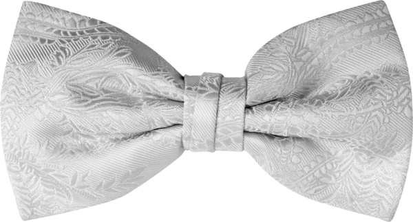 Platinum Paisley Silk Bow Tie Platinum Paisley Silk Bow Tie