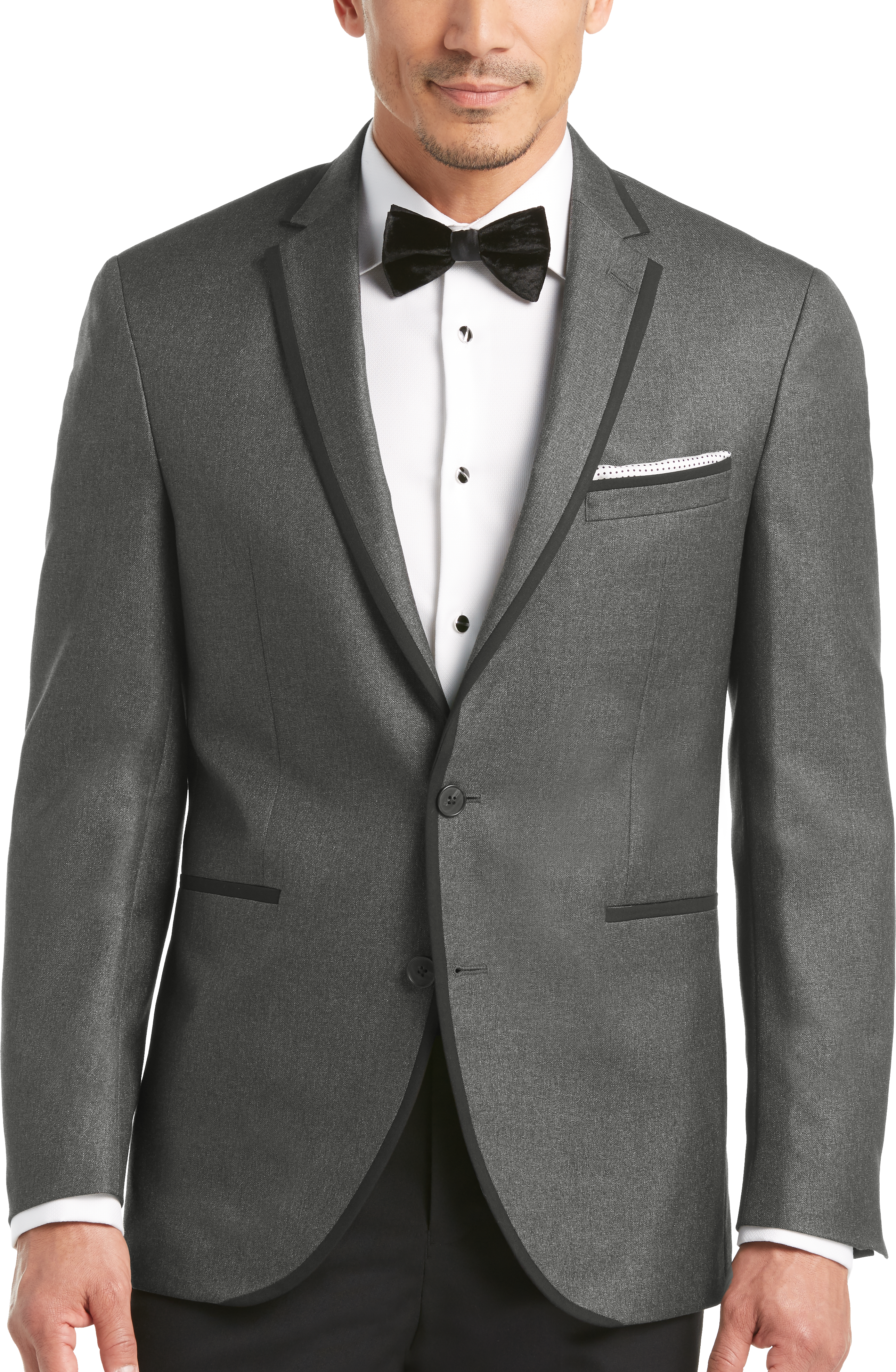 Kenneth Cole New York Charcoal Slim Fit Dinner Jacket - Men's Tuxedos ...