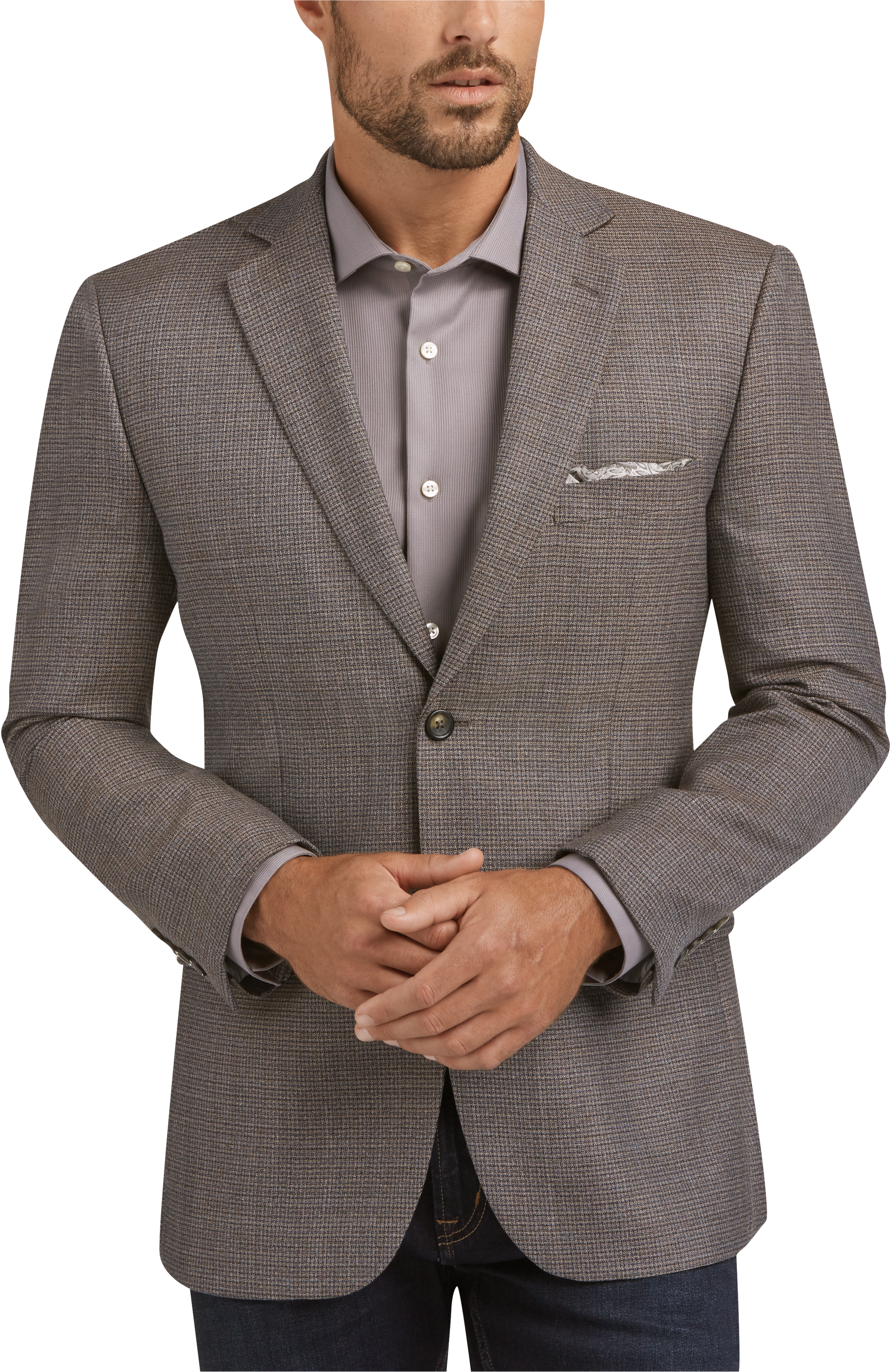 Pronto Uomo Platinum Modern Fit Sport Coat, Taupe Check - Men's Sport ...