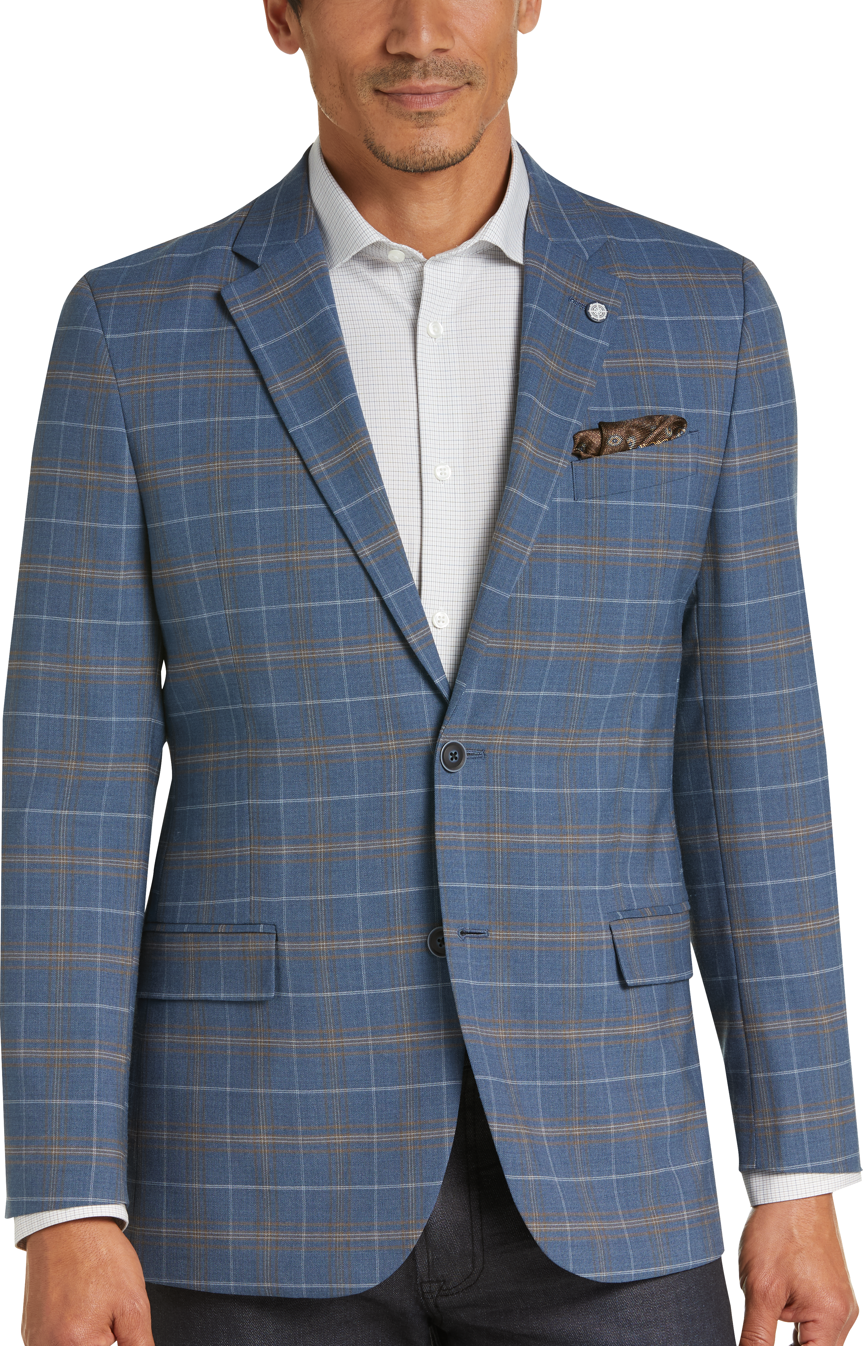 Nautica Blue Plaid Modern Fit Sport Coat - Men's Sport Coats - All ...