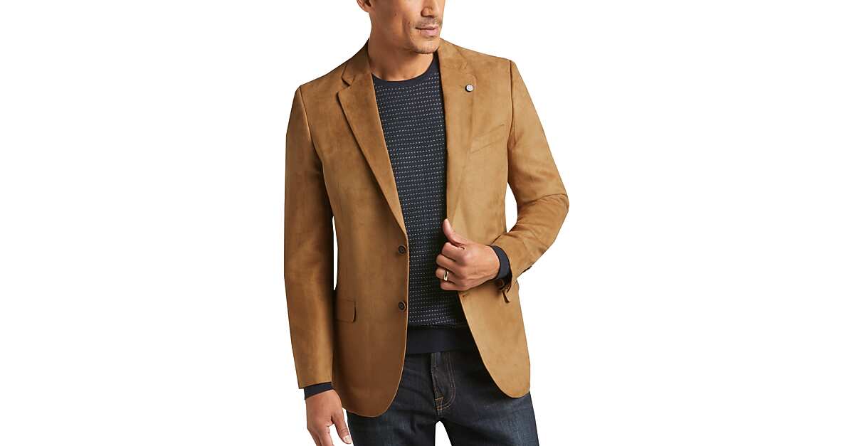 Nautica Tan Microsuede Modern Fit Sport Coat Men's Sport Coats Men