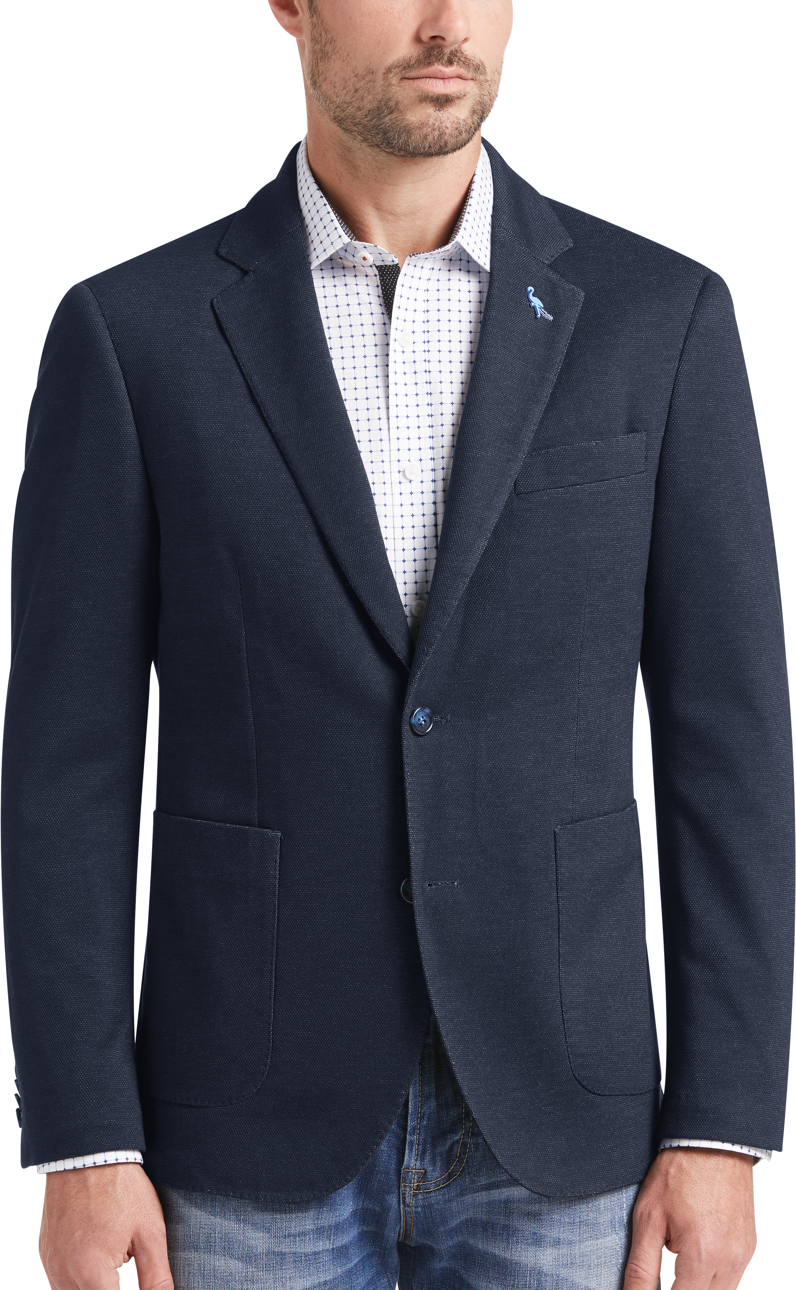 Tailorbyrd Navy Tic Slim Fit Sport Coat - Men's Sport Coats | Men's ...