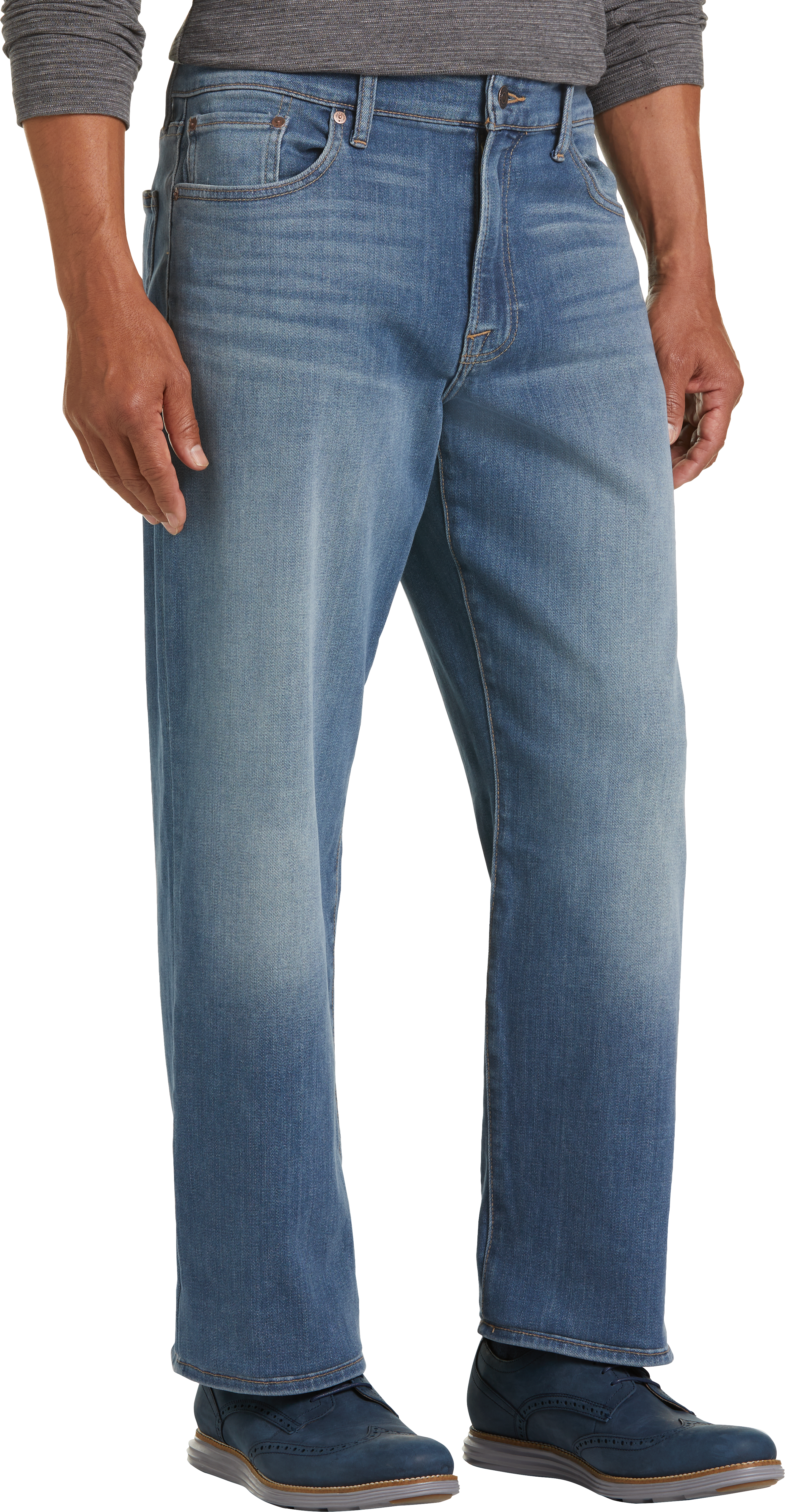 light blue jeans mens baggy