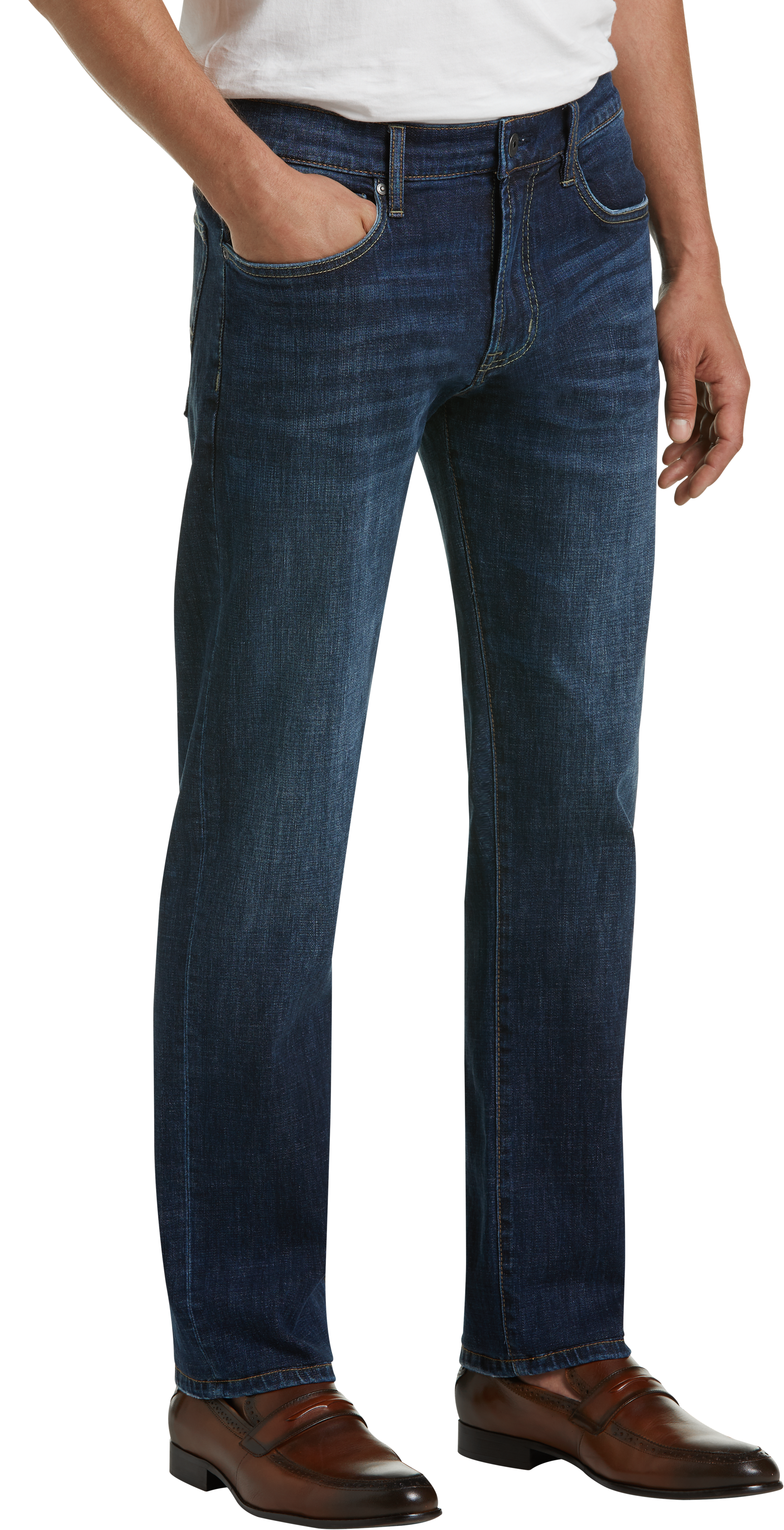 Joseph Abboud Gulfstream Fairview Dark Wash Athletic Fit Jeans - Men's ...