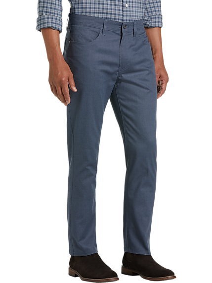 Blue Textured Pants | Mens Wearhouse