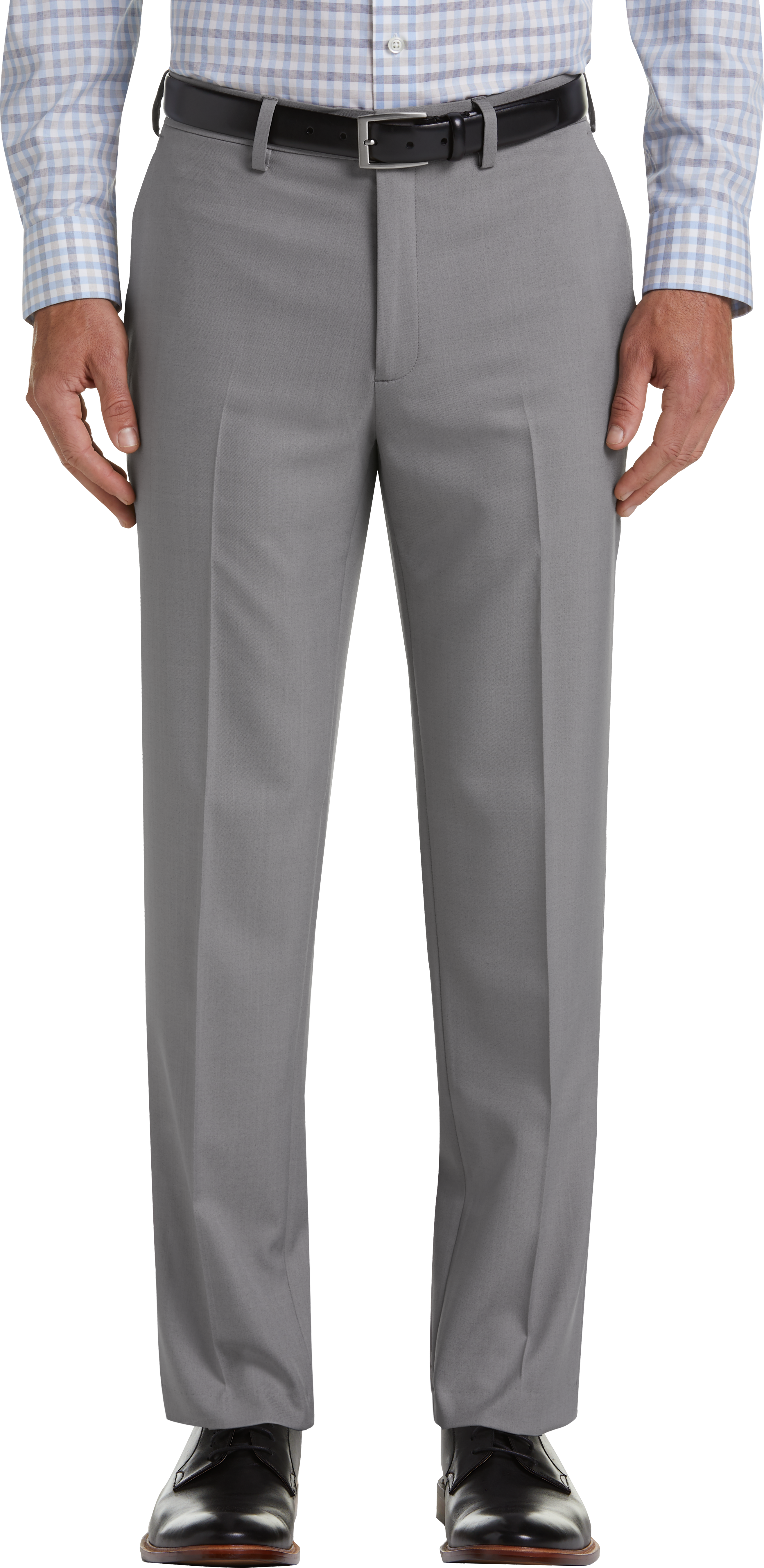 Haggar Premium Gray Slim Fit Dress Pants - Men's Pants | Men's Wearhouse