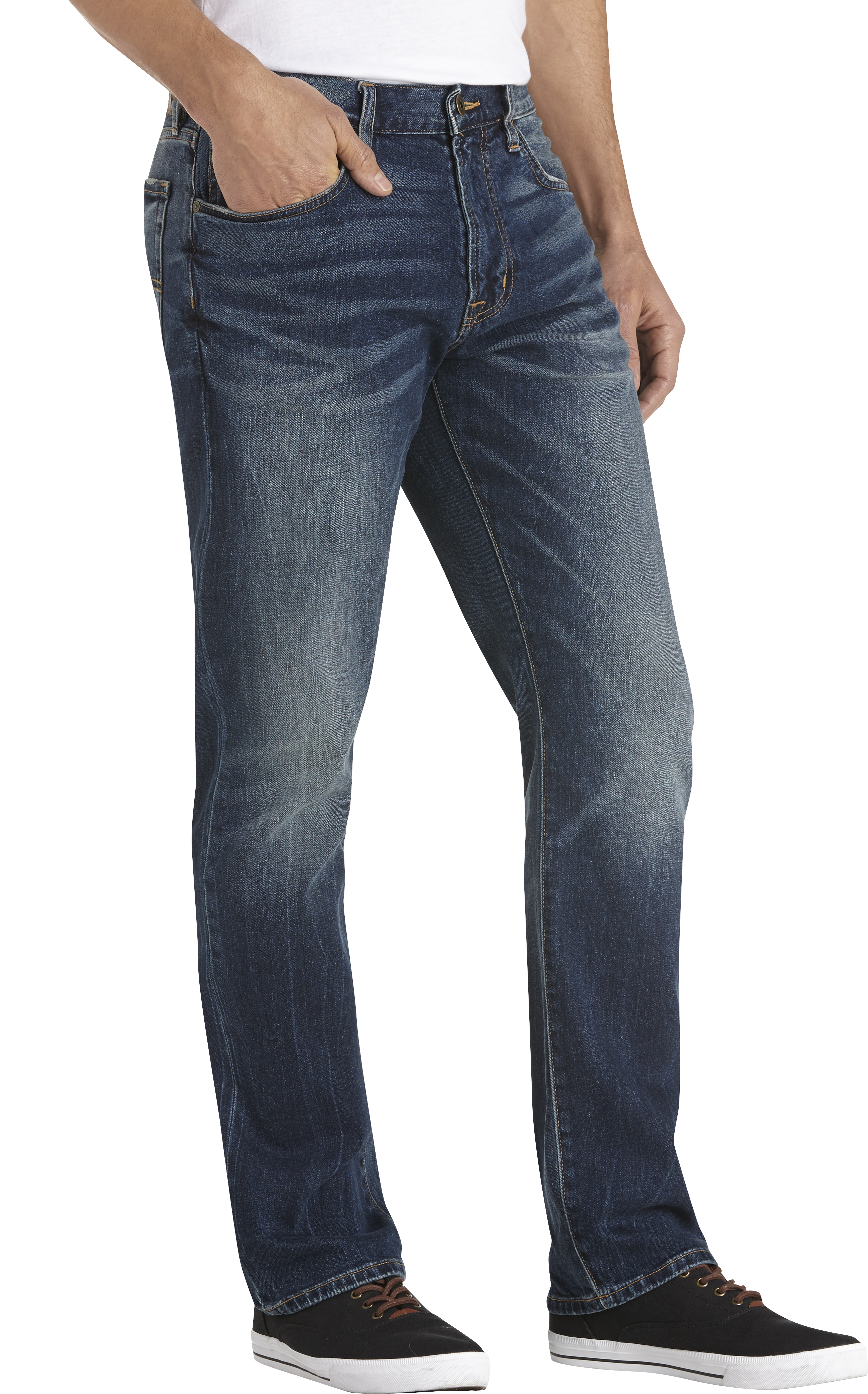 Joseph Abboud Medium Blue Wash Classic Fit Jeans - Men's Pants | Men's