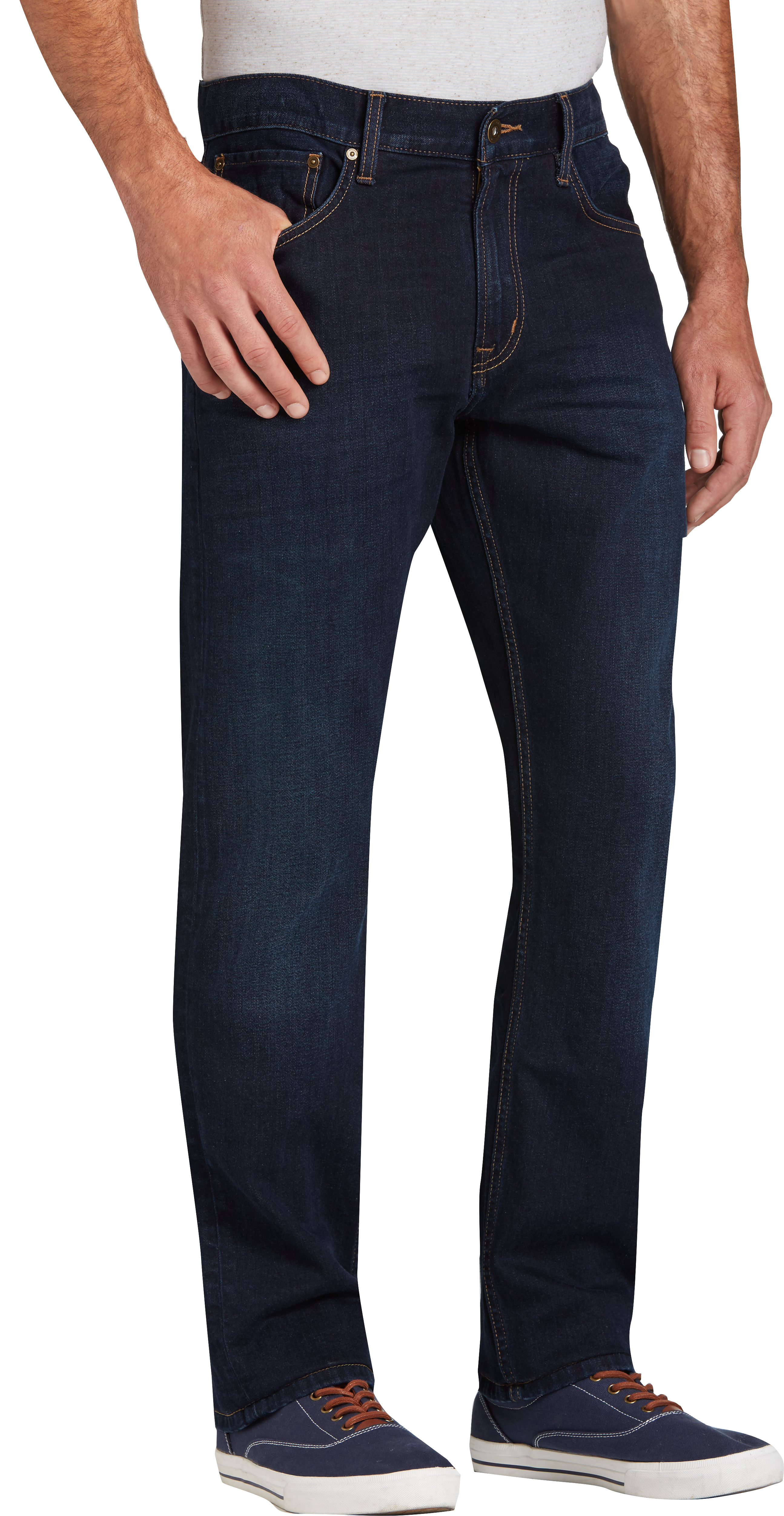 Joseph Abboud Dark Blue Wash Slim Fit Jeans - Men's Pants | Men's Wearhouse