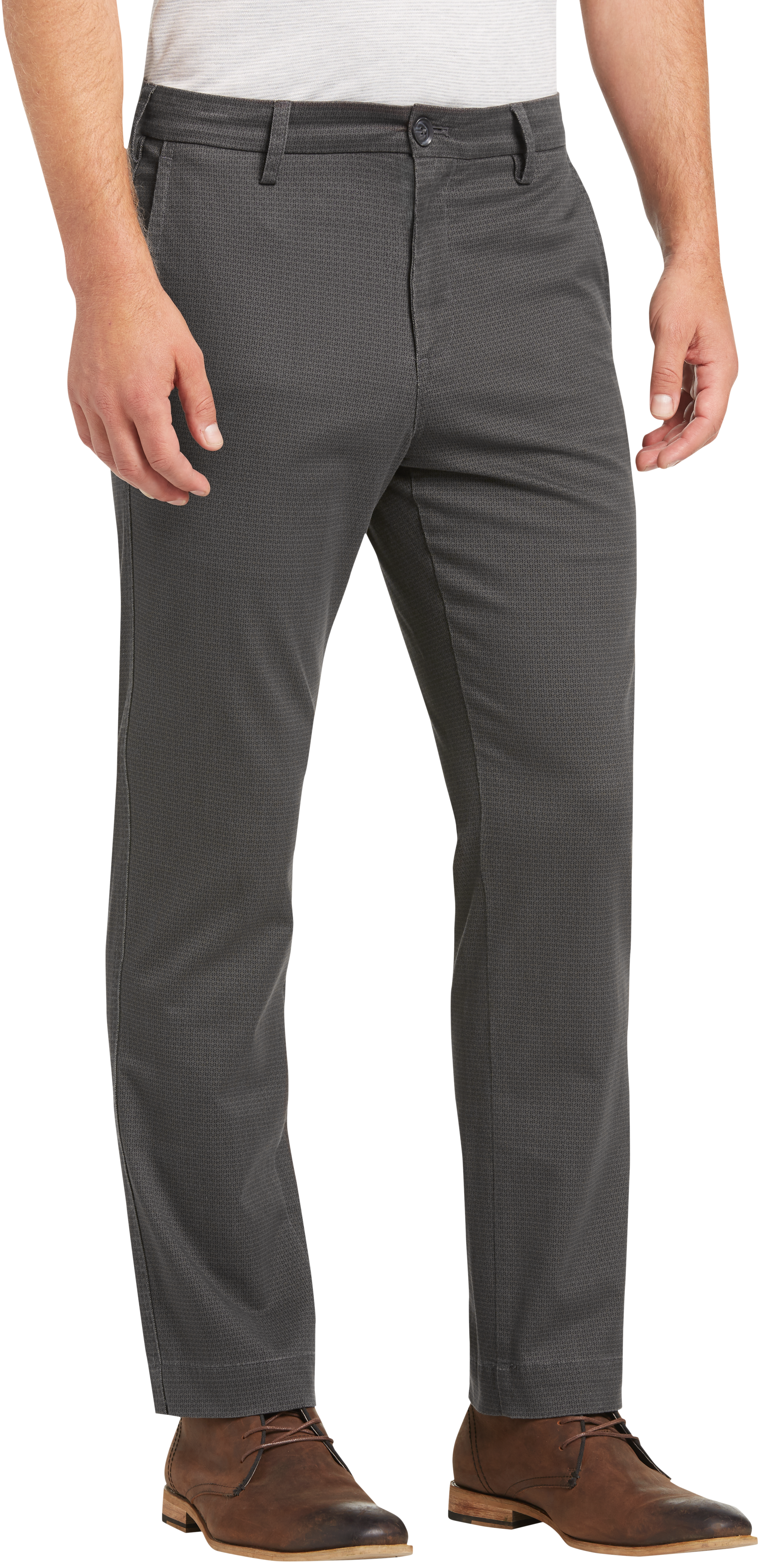 Joseph Abboud Charcoal Geometric Chinos - Men's Pants | Men's Wearhouse