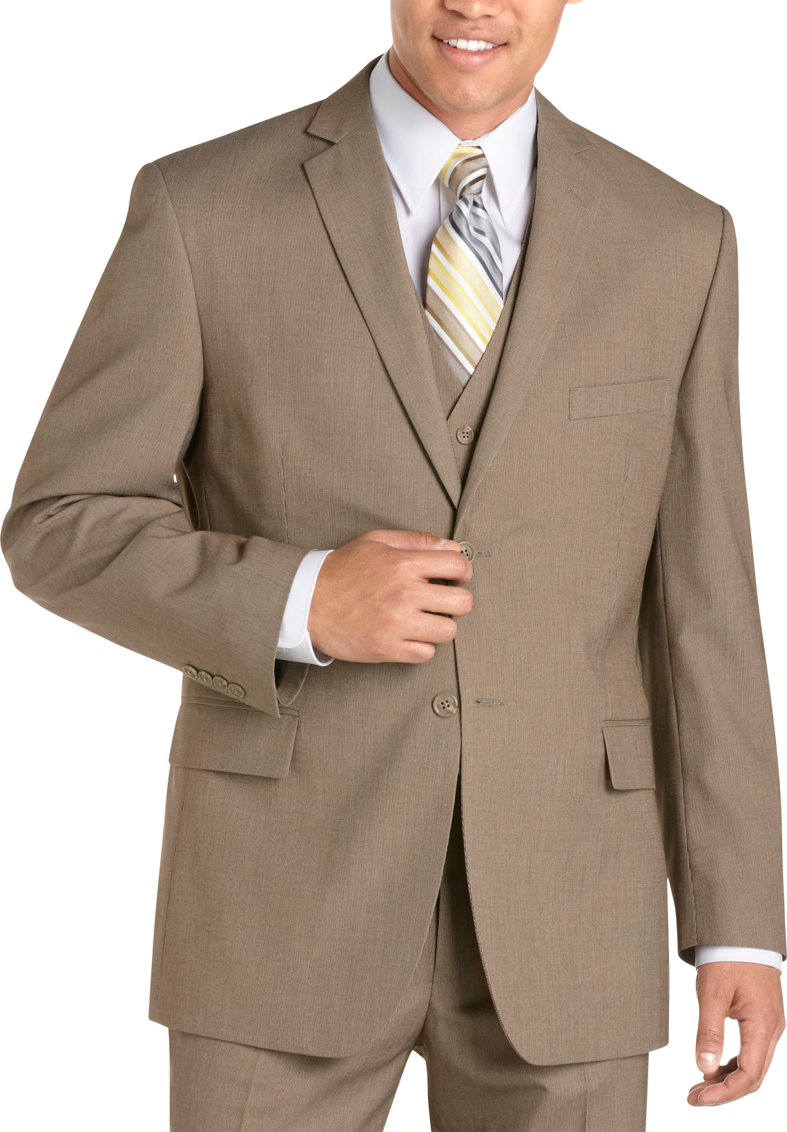 Wilke Rodriguez Tan Tic Vested Slim Fit Suit - Slim Fit | Men's Wearhouse