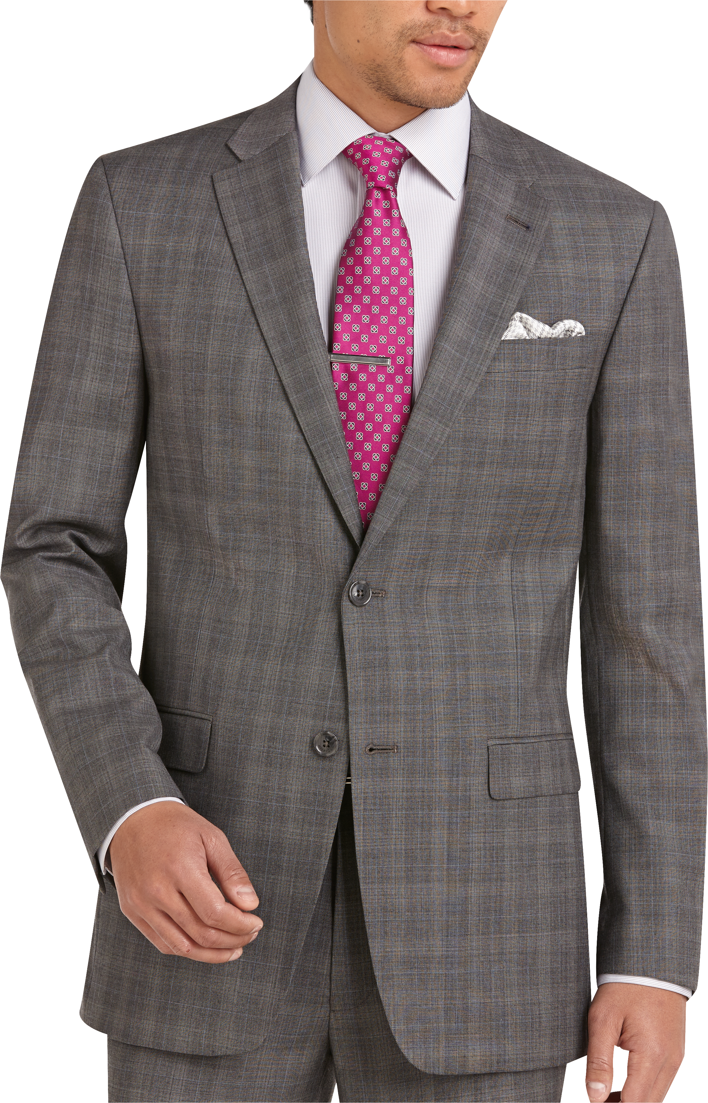 Gray Plaid Suit & Checkered Suit | Men's Wearhouse