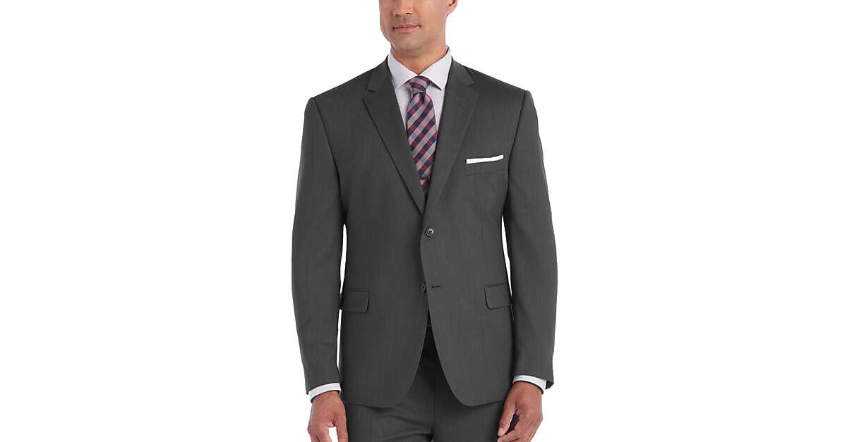 Pronto Uomo Tonal Gray Stripe Modern Fit Suit - Men's Modern Fit | Men ...