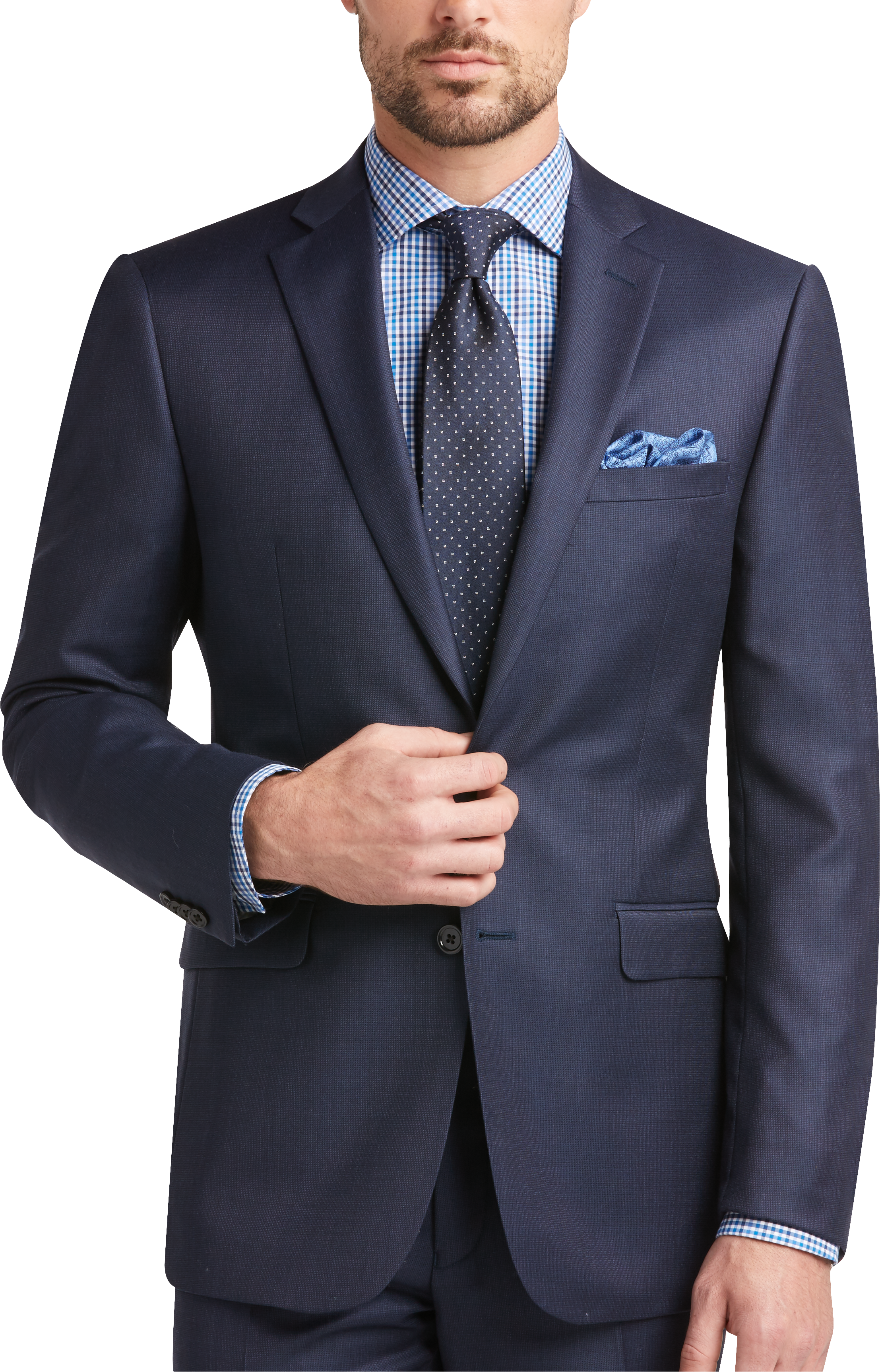 Michael by Michael Kors Navy Tic Slim Fit Suit - Men's Suits | Men's ...