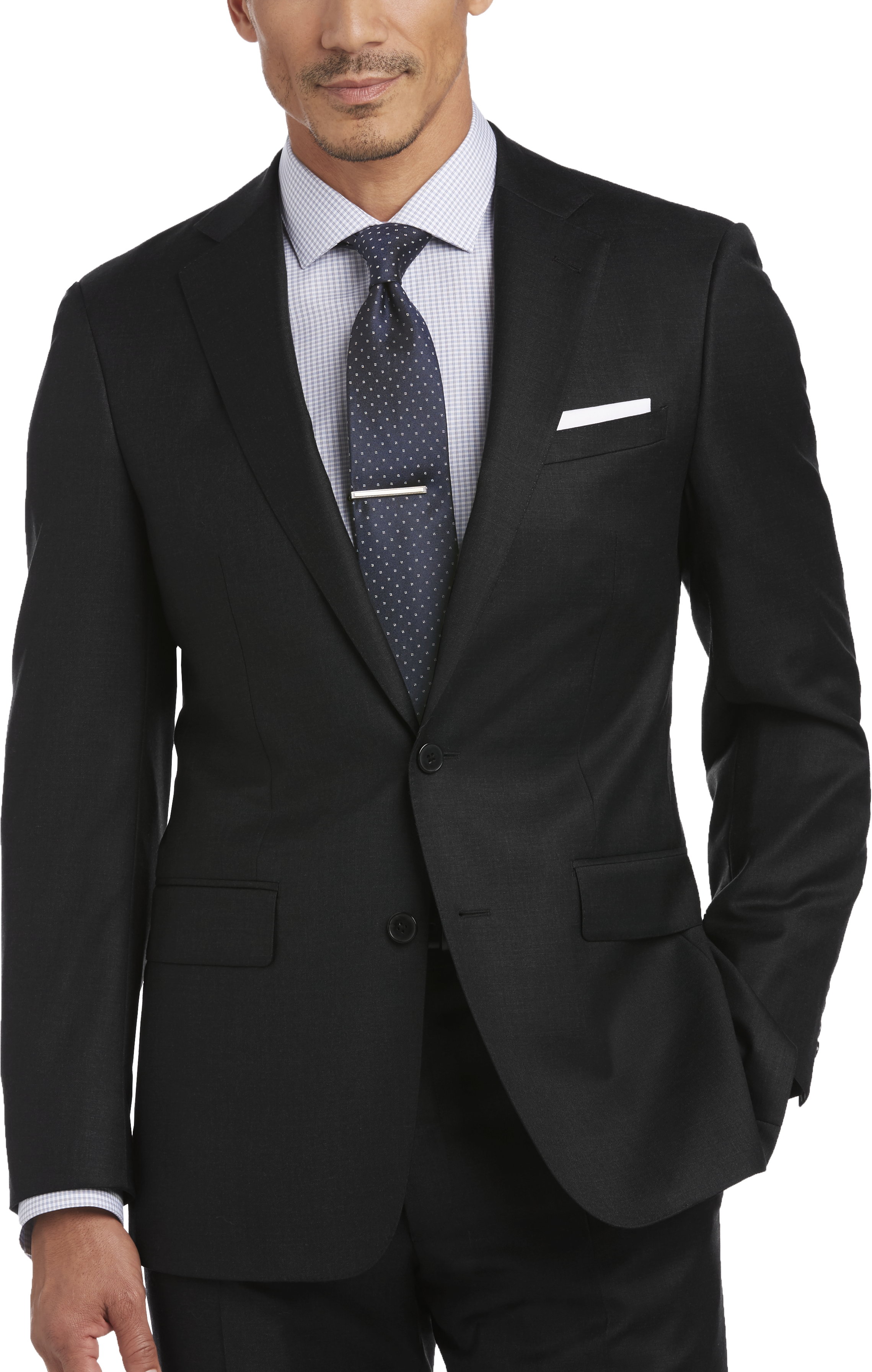 calvin klein charcoal slim fit suit