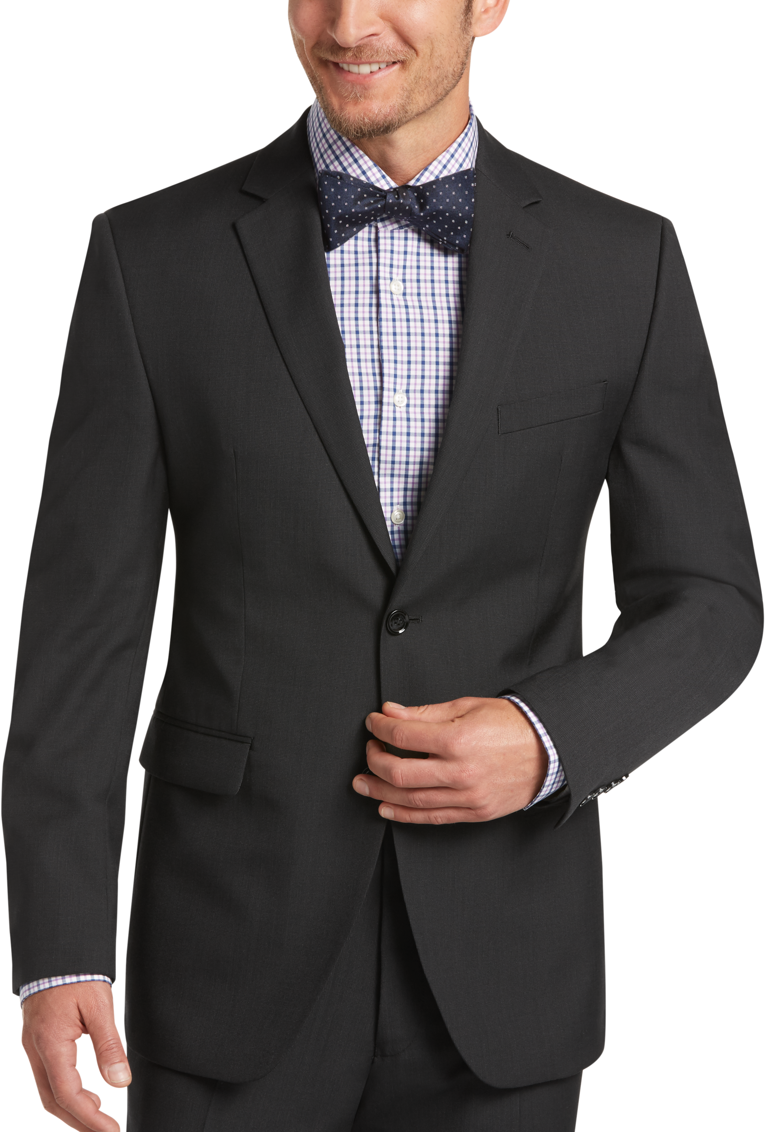 Gray Tic Slim Fit Suit - Men's Suits - Perry Ellis Portfolio | Men's ...