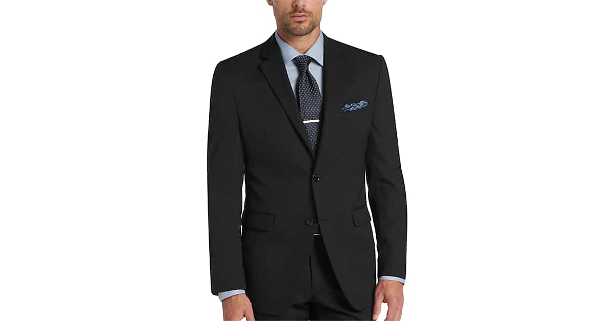 Perry Ellis Portfolio Black Slim Fit Suit Men's Slim Fit Men's